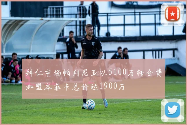拜仁中场帕利尼亚以5100万转会费加盟本菲卡总价达1900万